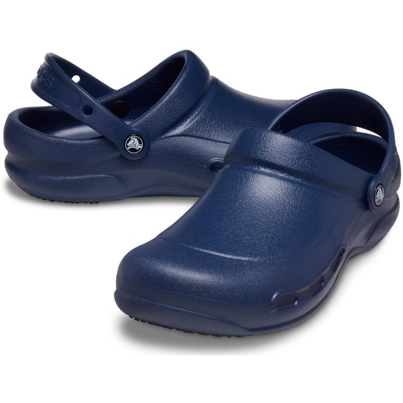 Crocs Men's Bistro Slip Resistant Work Clog in Blue-Navy Size 12 - Picture 1 of 13